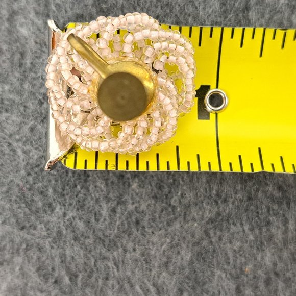 Vintage Seed Bead Multi Strand Necklace and Screw Back Earring Set - Picture 15 of 16